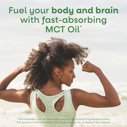 Nature’s Way Organic MCT Oil, Brain and Body Fuel*, Liquid Coconut MCT Oil with C8 Caprylic & C10 Capric Acids, 14 g Medium Chain Triglycerides per Serving, Keto & Paleo Certified, Non-GMO, 16 Fl Oz