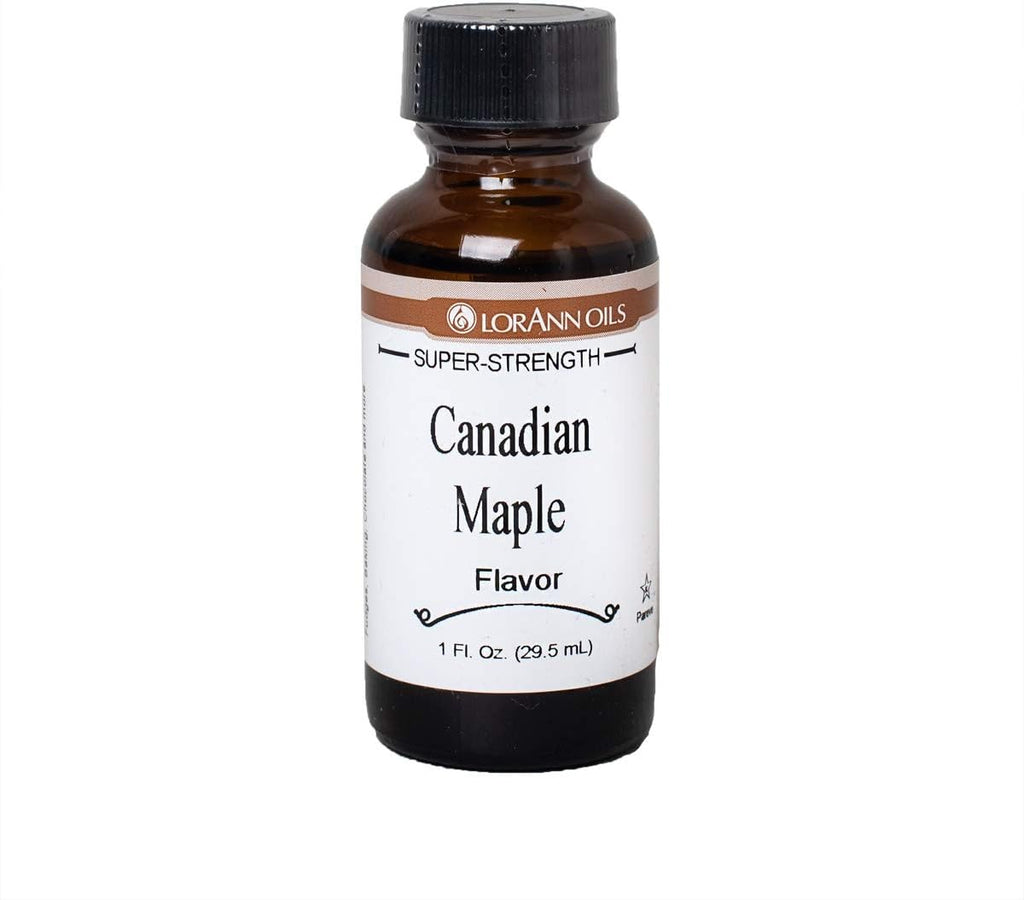 LorAnn Oils Super Strength Flavoring - Used For Candy Making, Flavoring Extracts, Baking, Hard Candy, and Flavor Oils - Bold, Natural Flavors 4X Stronger Than Extracts - Canadian Maple, 1 fl oz