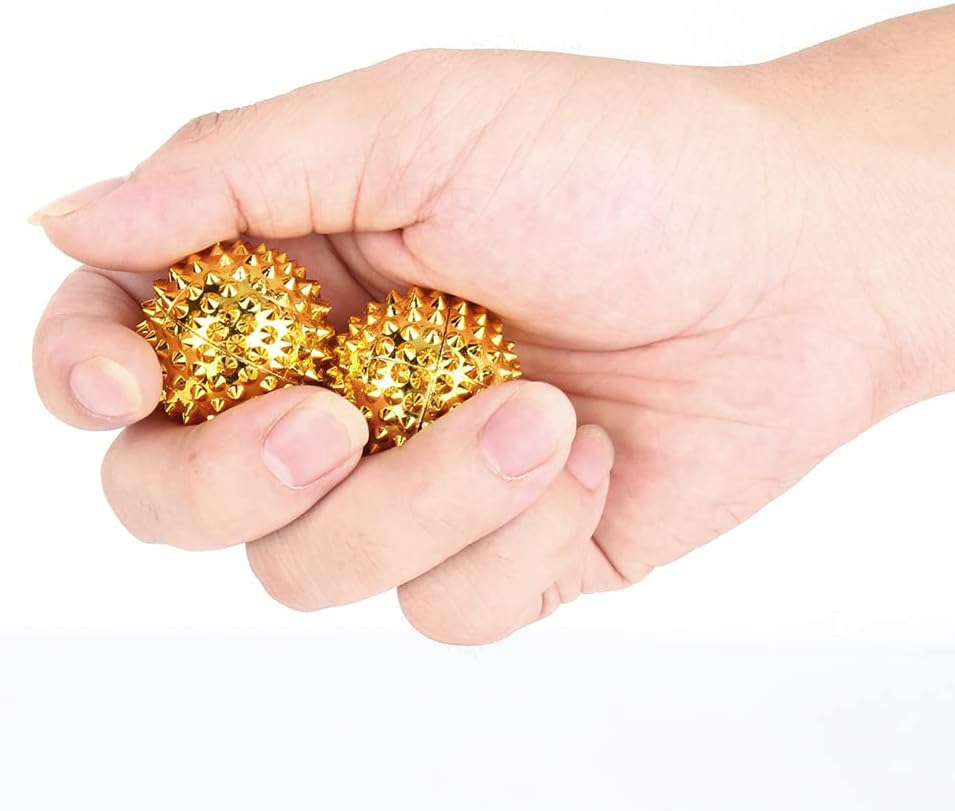 Pair Magnetic Massage Balls for Deep Tissue Trigger Point Acupressure Hand Tool for Palm Pressure Massage