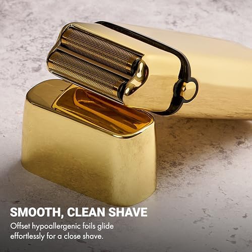 BaBylissPRO METALFX Double Foil Shaver, Handheld Electric Razor for Travel, Portable Cordless Close Face Shaver for Head, Beard, & Neck