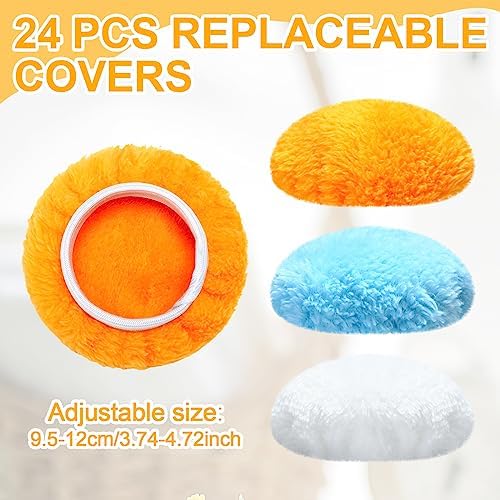 Preboun 24 Pcs Washable Pads for Body Sculpting Machine, Washable Massage Pad, Fiber Pads Replaceable Cloth Covers Replaceable Massager Cloth Covers for Comfortable and Effective Massaging