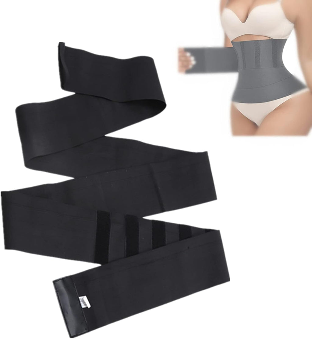 Sonew 3 Meter Waist Trainer for Women, Trimmer Belt Adjustable Lumbar and Back Support, Elastic Tummy Snatch Bandage Band Wrap for Body Shaping, Belly Body Shaper Compression Wrap
