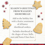 Walker’s Assorted Shortbread Cookies in Festive Shapes - Includes Christmas Tree, Bell, Star and Santa Claus Shaped Christmas Cookies
