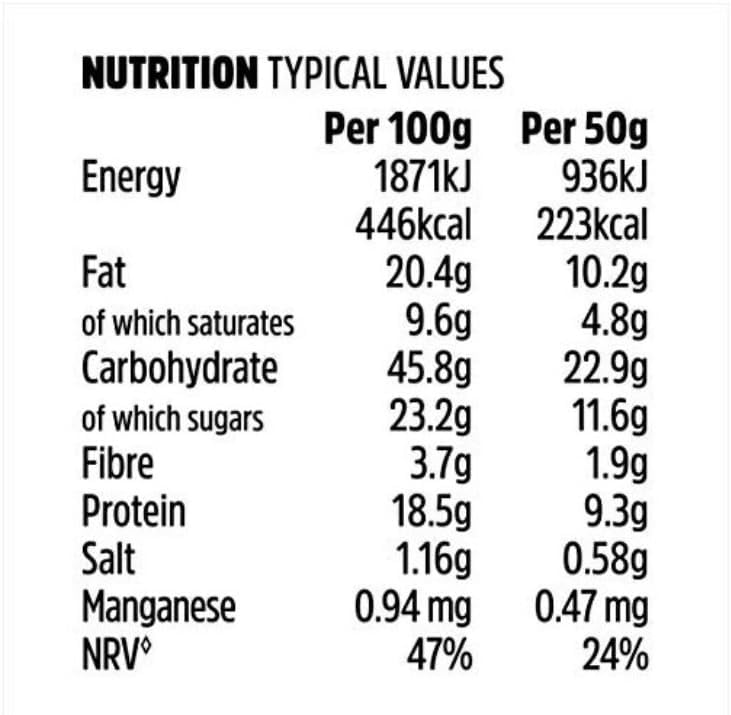 Trek High Protein Flapjack Salted Caramel 50g (Pack of 16 Bars)- Gluten Free - Vegan Snack