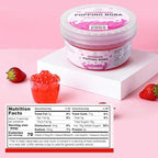 Soeos Strawberry Popping Boba, 550g – Bursting Boba Pearls for Bubble Tea, Frozen Yogurt, Desserts & Drinks