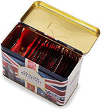 Ahmad Tea Black Tea, Nostalgic Britain Metal Caddy, English Breakfast Tea, 20 foil teabags - Caffeinated & Sugar-Free