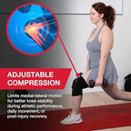 MUELLER Sports Medicine Self Adjusting Hinged Knee Brace for Men and Women, Knee Stabilizer for Compression and Pain Relief Support, Ideal for Arthritis, Sprains, Black, One Size