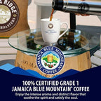 Jamaica Blue Mountain SPECIAL Peaberry Coffee | Wallenford | 1 LB Whole Bean| Medium Roasted - 100% Certified Authentic Jamaican Blue Mountain Coffee Beans Grade- Peaberry | Aroma Ridge.