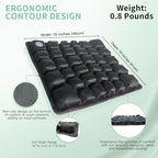 3D Air Inflatable Seat Cushion for Wheelchair & Office Chair - Adjustable Firmness Pad for Sciatica, Tailbone & Lower Back Pain Relief - Breathable, Anti-Slip, Washable Cover (18x16)