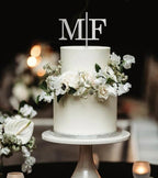 Personalized Wedding Cake Topper – Custom Names & Date, Rustic Elegant Script for Wedding, Anniversary, Engagement, Bridal Shower, Keepsake Cake Decoration,Initial cake topper