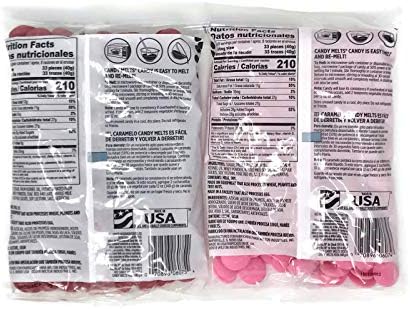 Bundle of Wilton Candy Melts, Red and Pink, 12 Ounces Each