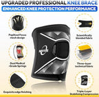 NEVVIS Knee Brace, Patellar stabilizing Knee Brace for Running Knee Support Meniscal Tear Knee Pain, ACL, MCL, Arthritis Injuries Recovery (Large)