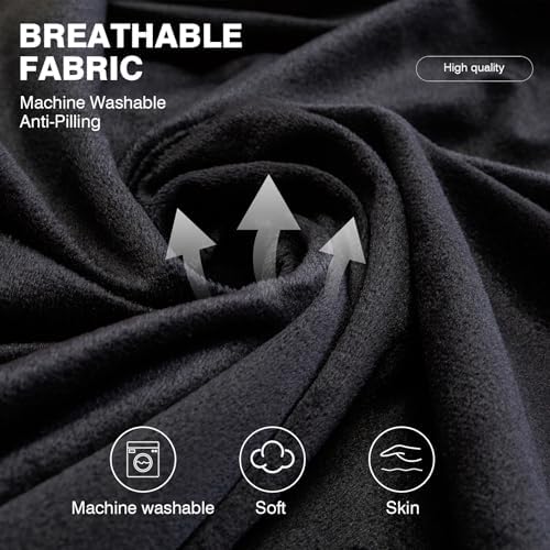 MoyRetty Curved Lash Bed Foam Topper (23''*70'), High Density Foam Massage Cushion with Removable Beauty Salon Bed Cover (Black)