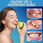Moldable False Teeth - Veneers Teeth for Women & Men, Silicone Dentures Set for Both Upper and Lower, Temporary Dentures DIY at Home Within Minutes Fix Your Smile-ZT4