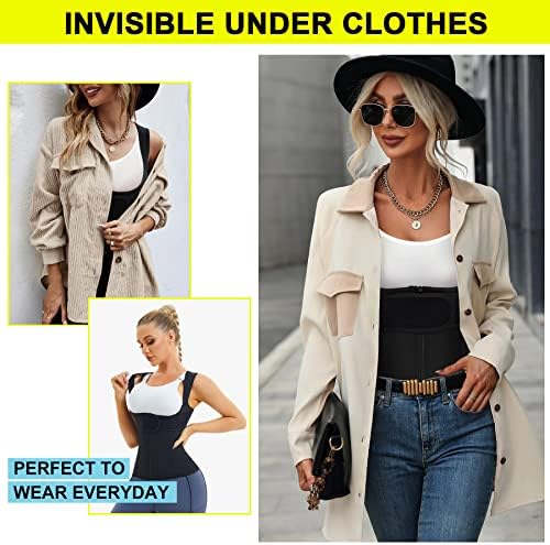 URSEXYLY Back Brace For Women Waist Trainer Vest Back Straightener Adjustable Posture Corrector Spinal Neck Shoulder Support