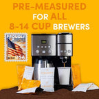 Breakfast Blend Ground Packets – Medium Roast, 2oz Pre-Measured Packs for 8–12 Cup Drip Makers | Low Acid Single-Pot Pouches, Individually Wrapped | 12-Count by Sarasota Coffee