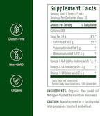 Flora Certified Organic Flax Seed Oil - Cold Pressed & Unrefined - Non-GMO, Gluten-Free, Kosher Omega Flax Oil Blend - Essential Fatty Acids for Wellness - Amber Glass Bottle - 17 oz