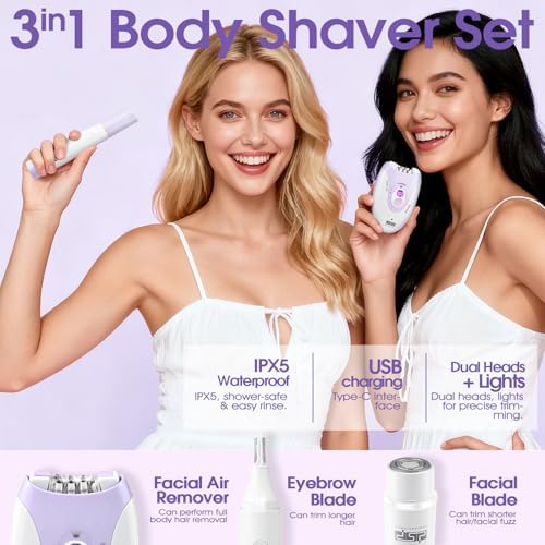 DSP Epilators Hair Removal for Women, Eyebrow Trimmer for Women, 2 Speeds Hair Removal, Facial Hair Trimmer for Legs Face Bikini Arms, Face Shavers