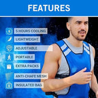 Cooling Vest for Men & Women - Adjustable Lightweight Ice Vest, S-XXL, Includes 8 Ice Packs, Ideal for Motorcycle, MS, Mascots & Outdoor Stay Cool Activities