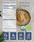 LOOV Organic Ground Flaxseed - Cold-Milled Flax Seeds - High Fiber, 5.1 g Plant-Based Omega-3 (ALA), For Smoothies & Baking, Flaxseed Meal, Linaza Molida Grown in Finland, 23 oz Resealable Pouch