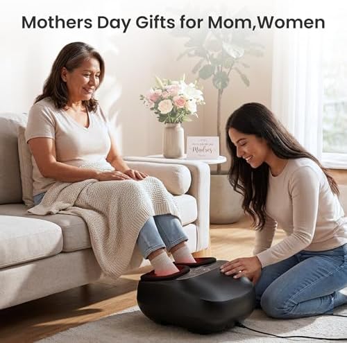 COMFIER Foot Massager with Heat,Kneading,Vibration,Compression,Mothers Day Gift for Mom,Women,FSA Eligible HSA Store,Pause Function,Shiatsu feet Massager for Plantar Fasciitis Neuropathy, Size 13