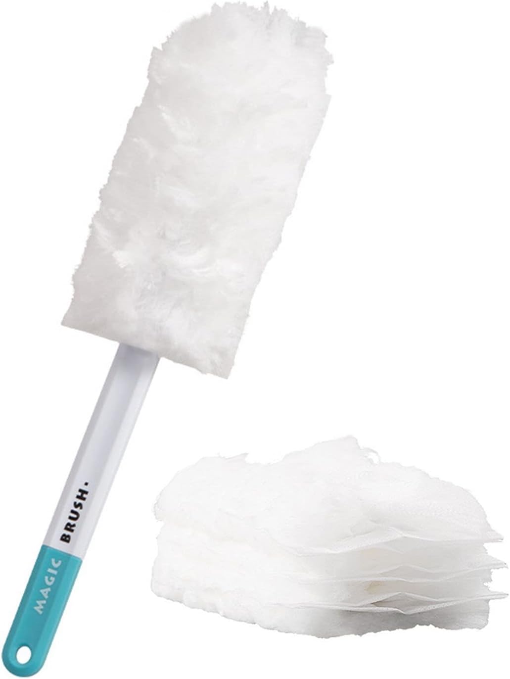 Feather Duster with 3pcs Replacement Head,Microfibre Hand Dusters Disposable,for Cleaning Cars,Keyboard,Furniture (Color : B)