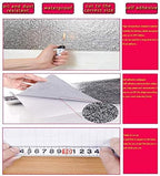 D&L Kitchen Backsplash Sticker, Aluminum Foil Orange Peel Texture, Waterproof Removable High Temperature Resistant DIY Wallpaper, 0.4m x 3m Self-Adhesive Wall Decal for Kitchen Walls & Appliances