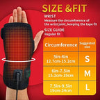 Hand & Wrist Heating Pad Wraps, Auto Shut Off Therapy Electric Heated Brace for Carpal Tunnel Syndrome, Arthritis, Tendonitis, Joint Pain Soreness(Medium)