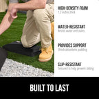 GORILLA GRIP Extra Thick Patent Pending Supportive Foam Kneeling Pad, Large Cushion Knee Pads for Gardening, Baby Bath Time, Dirt and Water Resistant, Workout and Garden Supplies, 17.5x11, Black