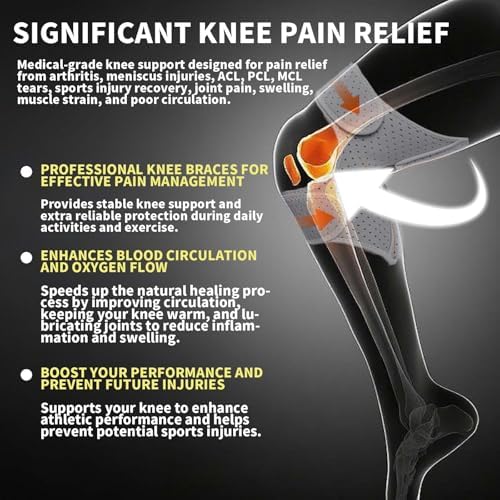 Knee Support Booster Brace with Spring-Powered Joint Assistance – Designed for Stair Climbing and Squatting Support for Seniors, Reduces Knee Pressure During Stair Climbing & Squatting