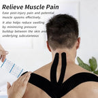 Kinesiology Recovery Tapes, 40 ct Precut Strips, 2 Rolls, Water Resistant, Elastic Athletic Tape for Sports & Weightlifting, Muscle Strain Relief & Joint Support