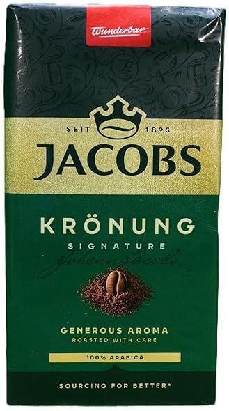 Jacobs Kronung Ground Coffee 500 Gram / 17.6 Ounce (Pack of 3)