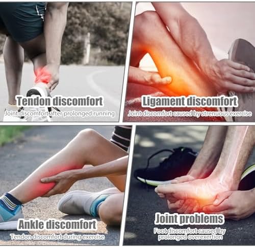 Bamboo Ankle Compression Sleeve, Foot Compression Socks, Breathable Bamboo Foot Sleeves, Soft Keep Warm Socks Feet Sleeves for Arch Support, Cold Protection Against Swelling and Sprains