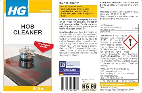HG ceramic hob daily cleaner