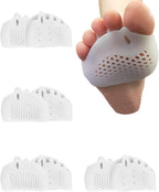 4 Pairs Metatarsal Gel Pads Toe Spacers Separators to Correct Bunions, Forefoot Pads, Hammertoe Corrector Big Toe Straighteners for Women Men Foot Pain Relief
