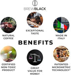 BrewBlack Variety Pack Coffee Capsules - 100 Aluminum Coffee Pods Compatible with Nespresso Original line, Medium and Dark Roast - Made in Italy