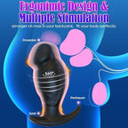 Anal Plug Sex Toys for Men Women, Mtsige 360° Rotating Vibrating Butt Plug Anal Dildo Vibrator with 10 Frequencies APP Control, Silicone Prostate Massger Anal Toys Anal Sex Toy, Adult Toys (Black)
