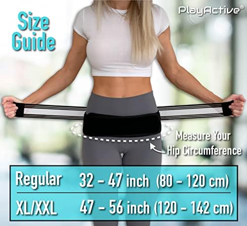 Sacroiliac SI Joint Hip Belt - Lower Back Support Brace for Men and Women - Pelvic Support Belt - Trochanter Belt - Sciatica Pelvis Lumbar Hip Pain Relief (Regular)