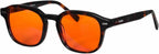 Blue Light Blocking Glasses Men Acetate Frame Red Lenses Anti Green Light Eliminate Eye Strain Glasses
