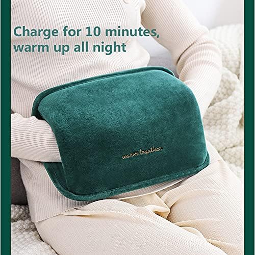 Rechargeable hot Water Bottle, Plush hot Water Bottle, Safety Explosion-Proof, Hand Warming, Belly Warming, Waist Warming Three in one。 (Color : Pink, Size : Combination 1)
