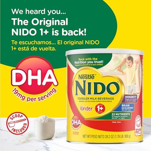 Nido NESTLE Kinder 1+ Powdered Milk Beverage 1.76 lb. Canister