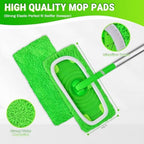 6 Pack Multicolor Reusable Microfiber Mop Pads Refills - Compatible with Swiffer Sweeper, Machine Washable Wet Dry Mopping Cloths for Hardwood Laminate Tile Floor Cleaning