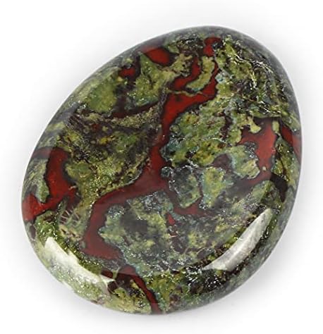 Artistone Dragon Blood Stone Crystal Thumb Worry Stone for Anxiety Hand Carved Crystal Pocket Palm Stone for Stress Relief, Meditation Reiki, Water Drop Shaped