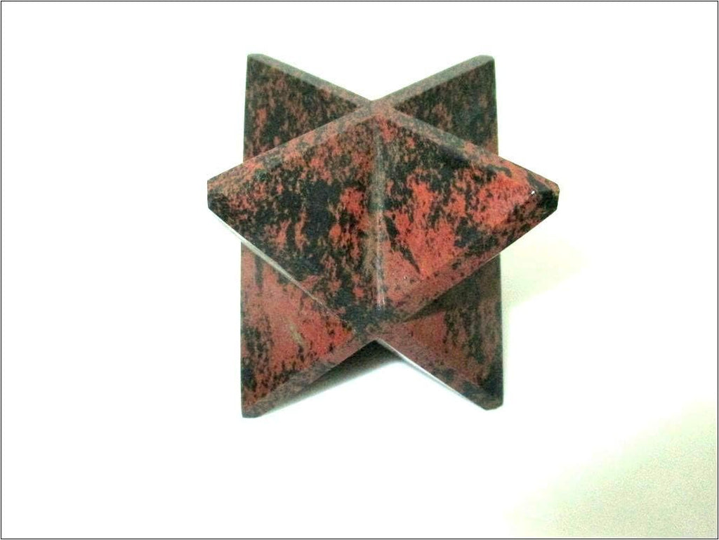 Jet Energized Mahogany Obsidian Merkaba Best for Healing, Chakra Balancing, Positive Energy, Meditation Approx Size 2 inch