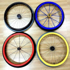 YZRYXHWL Wheelchair Cover Wheelchair Accessories 24in Wheelchair Push Rim Covers 1 Pair Non-Slip Wear-Resistant Hand Push Cover Wheelchair Rear Wheel Push Ring Protective Cover (Color : Blue)
