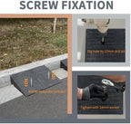 Curb Ramps for Driveway Threshold Wheelchair Doorway Sidewalks Shed Heavy Duty, 2 Pack 3.9 inch Rise, Ramps for Wheelchairs for Home Steps, Motorcycles, Lawn Mowers, 7000lbs Powersport Load ing