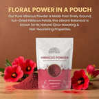 Hibiscus Flower Powder 100 g | 100% Pure Raw Hibiscus Powders for Hair, Skin & Tea | Vegan, Non GMO, Gluten Free