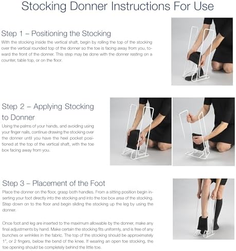 Truform Stockings Donner, Helper for Applying Compression Socks, Regular Size Foot Zone for S-XL Garments
