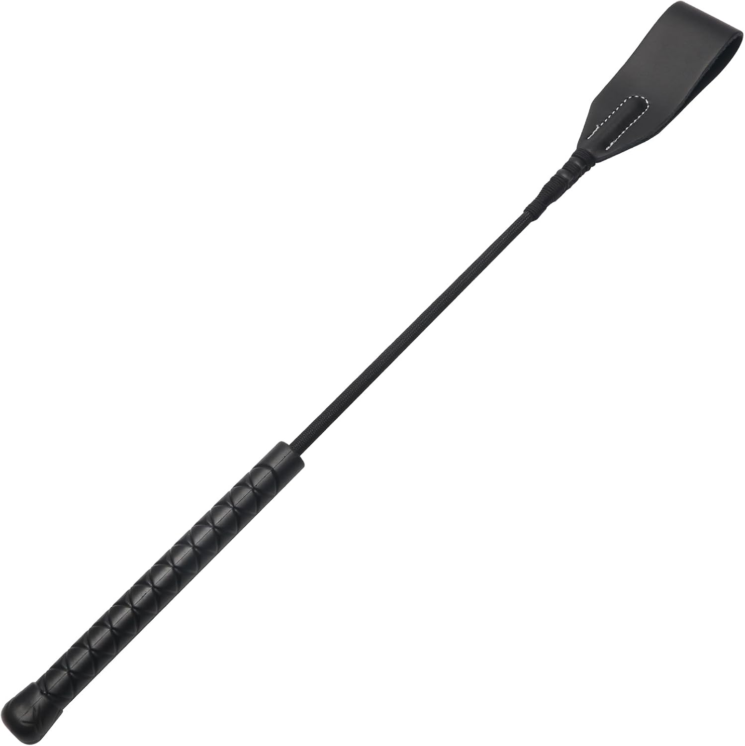 Coolrunner 18 inch Riding Crop for Horse Horse Whip with PU Leather Equestrianism Horse Crop Double Slapper Horse Whip Black Crops for Horses