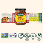 Homiah Red Curry Paste, 4 Oz – Vegan, Gluten-Free, Non-GMO Malaysian Curry Paste, Thai Essentials for Kitchen – Premium Red Thai Paste for Authentic Asian Dishes (1 Jar)